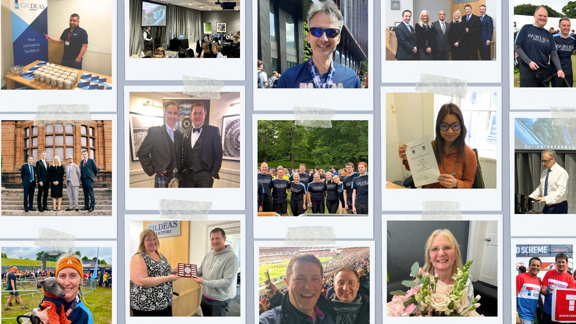 An image advertising personal injury firm Gildeas Solicitors office. they specialise in accident claims in Scotland. including road traffic accidents, motorcycle accidents, cycling accidents, and accidents at work. They are no win no fee solicitors